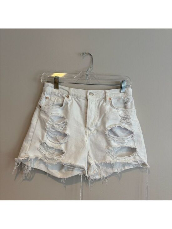We The Free Pants - We The Free High Rise Optic White Heavily Distressed Shorts